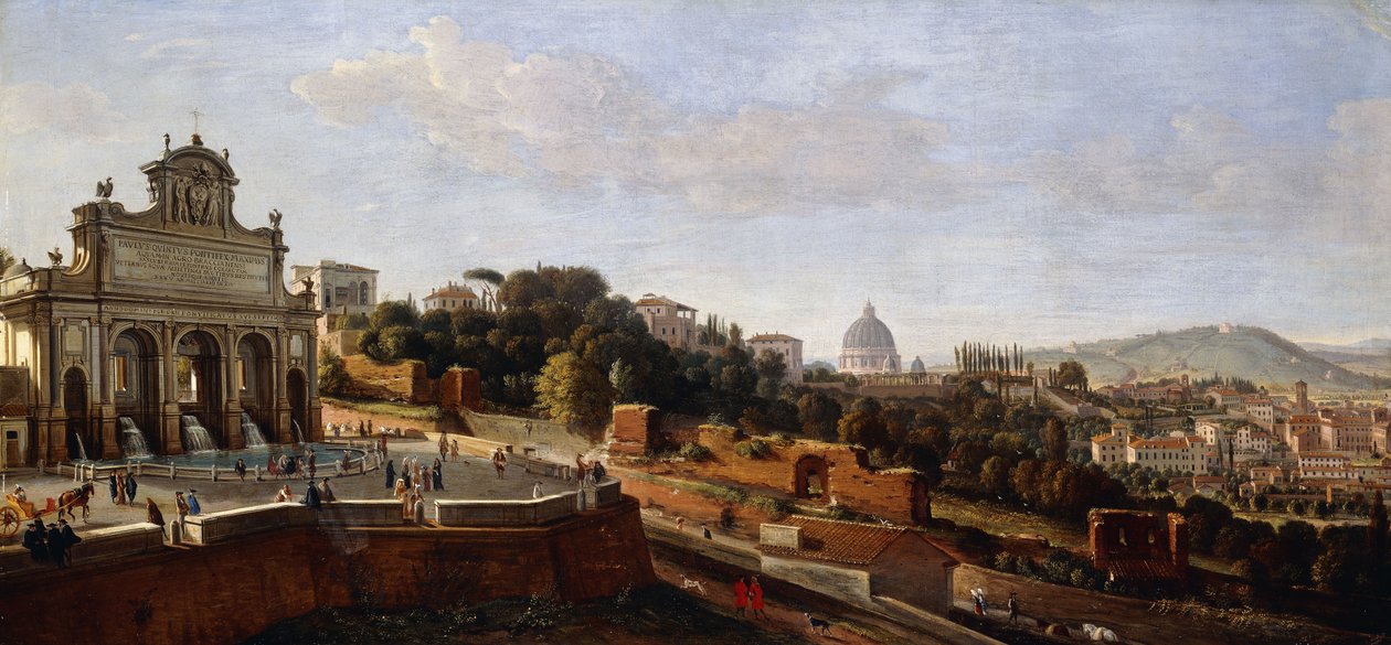 A Fontana dell "Acqua Paola, Róma alkotó: Gaspar van Wittel