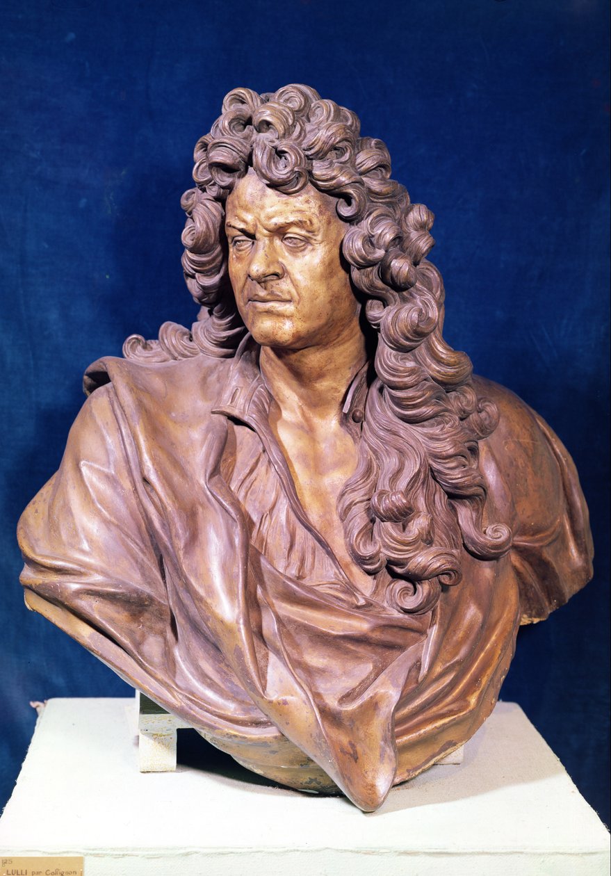 Jean Baptiste Lully (1632-87) mellszobra (bronz) alkotó: Gaspard Collignon