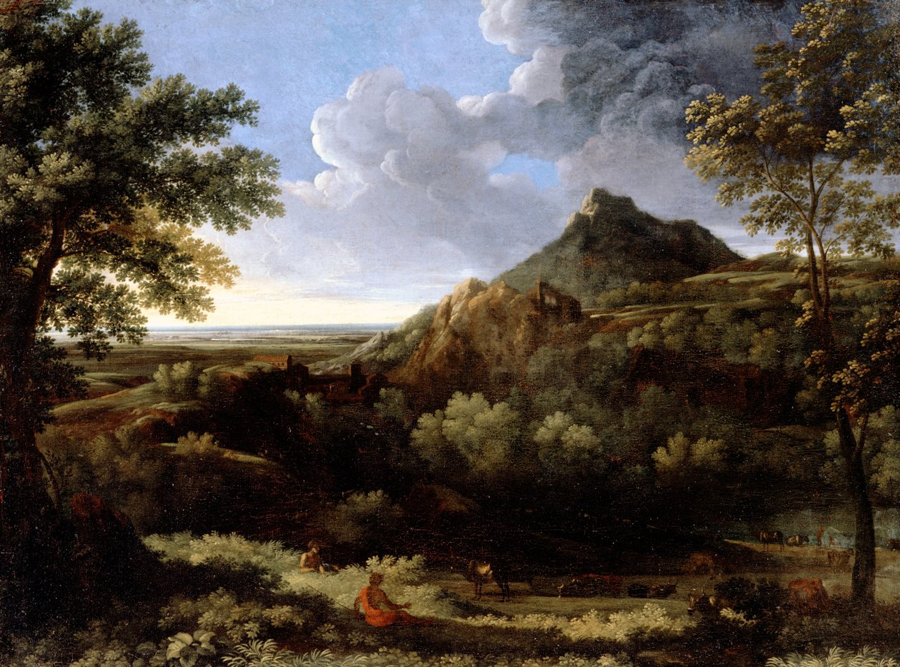Táj a római Campagnában alkotó: Gaspard Poussin Dughet