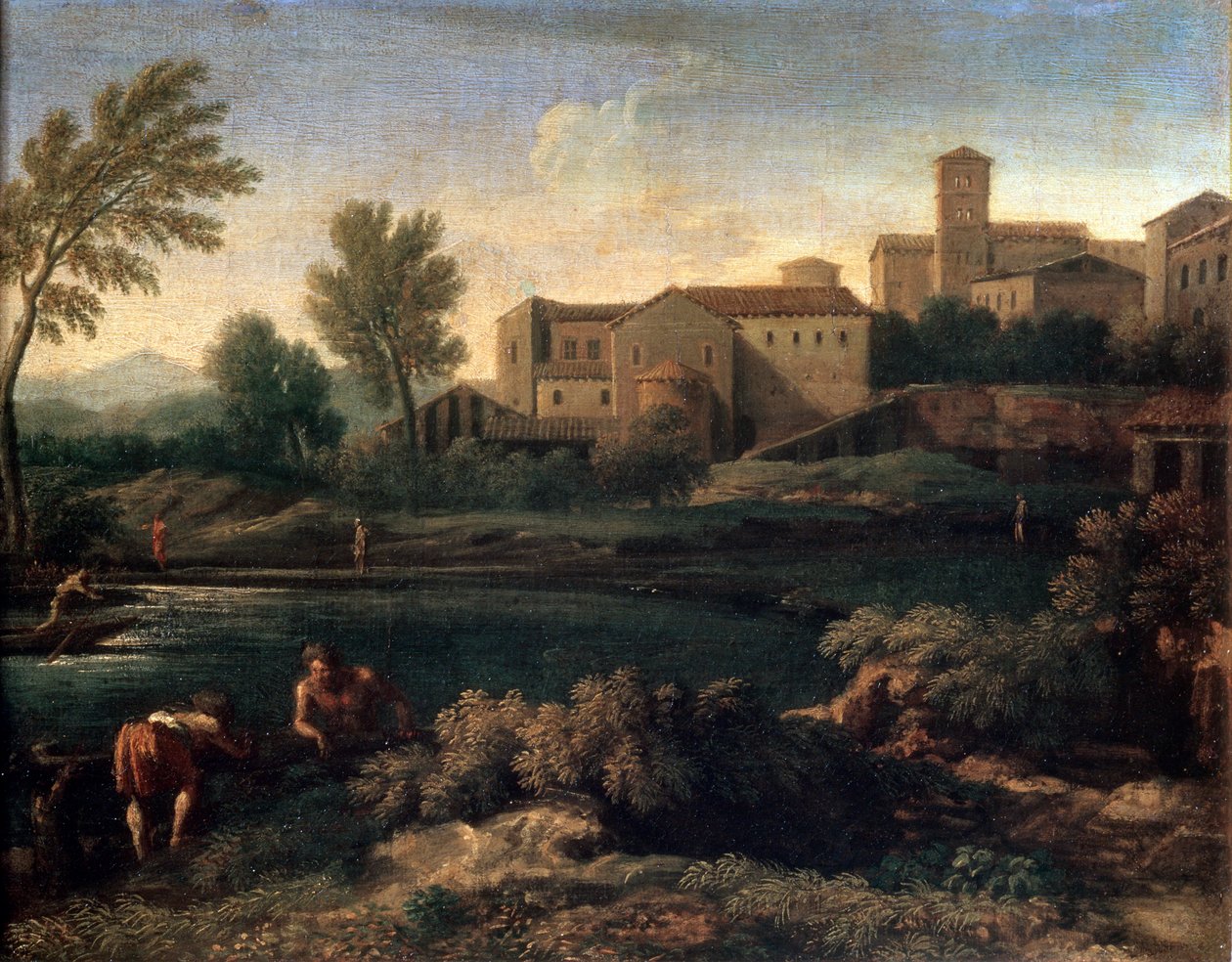 Egy kisváros Latiumban, 1660-as évek. alkotó: Gaspard Dughet