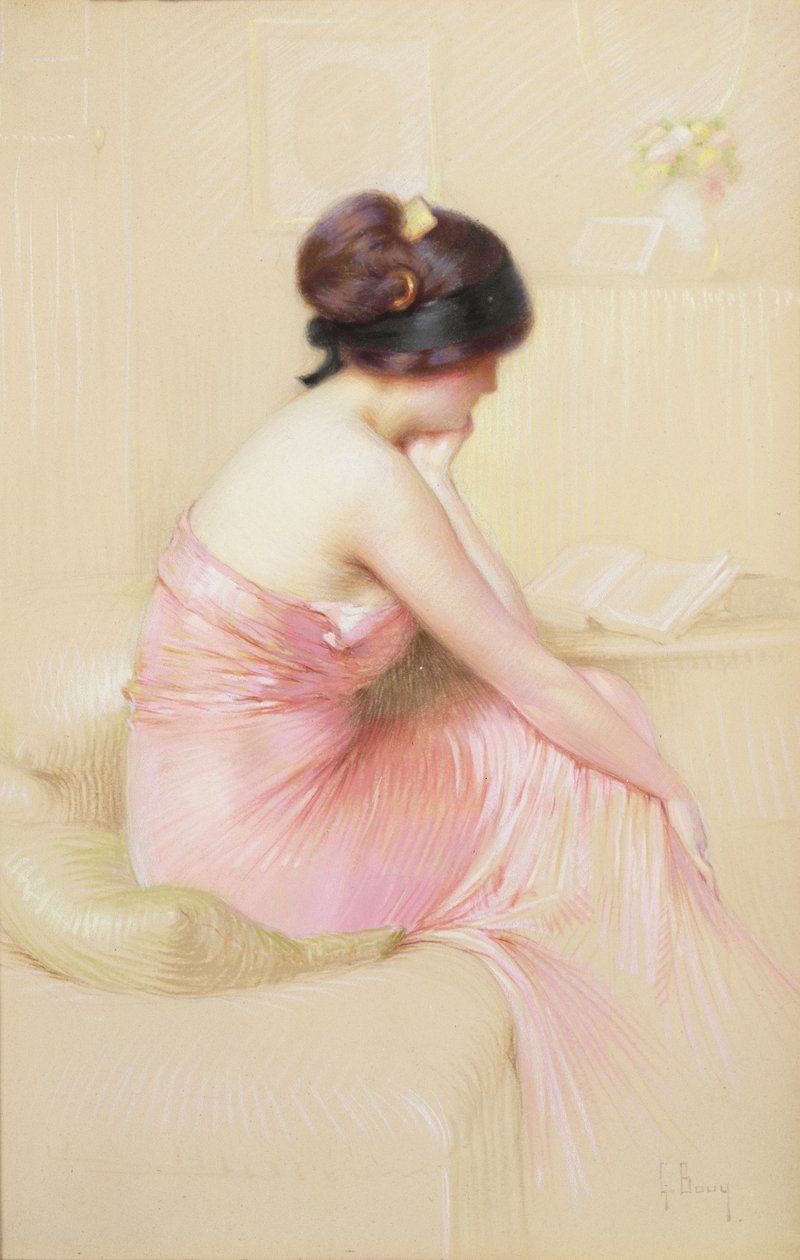 Meditáció (pasztell papíron) alkotó: Gaston Bouy