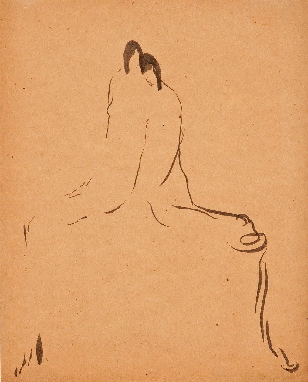 Két ábra, c. 1908. alkotó: Gaston Lachaise
