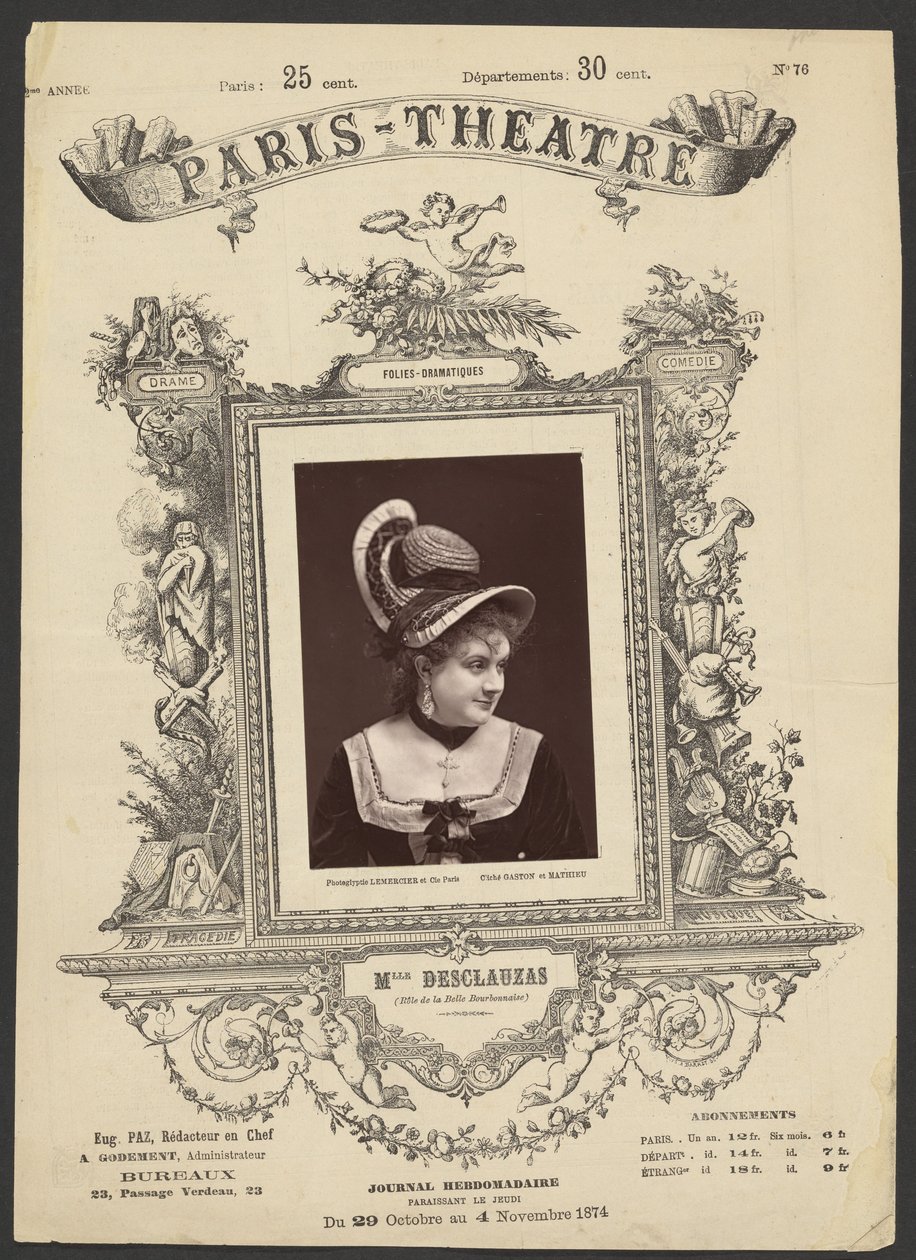 Párizsi színház: Miss. Desclauzas alkotó: Gaston and Mathieu and Cie.