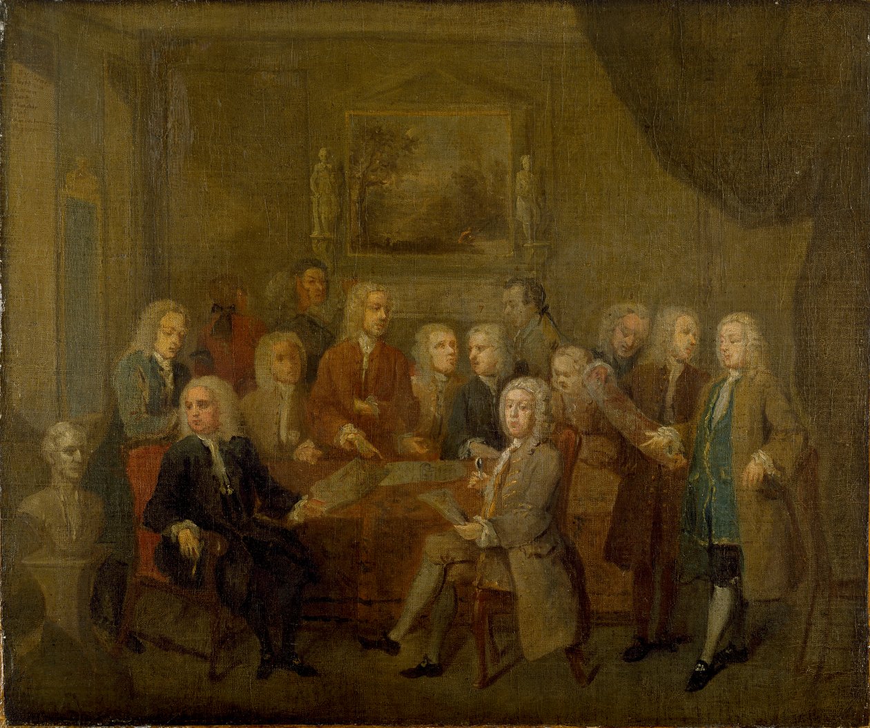 A „virtuózi” gyűlése, 1700-1737 alkotó: Gawen Hamilton