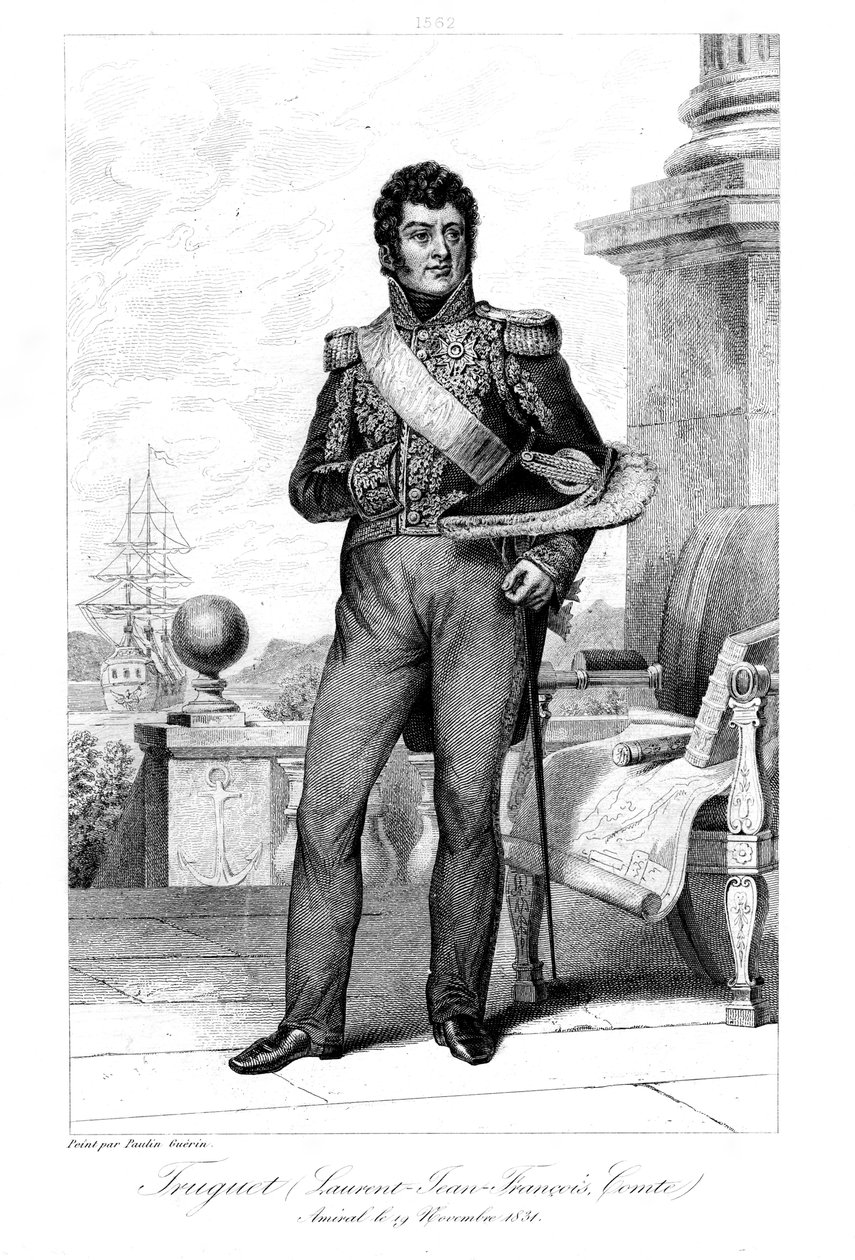 Laurent Jean Francois Truguet 1765-1831, francia tengernagy, 1839. alkotó: Geille