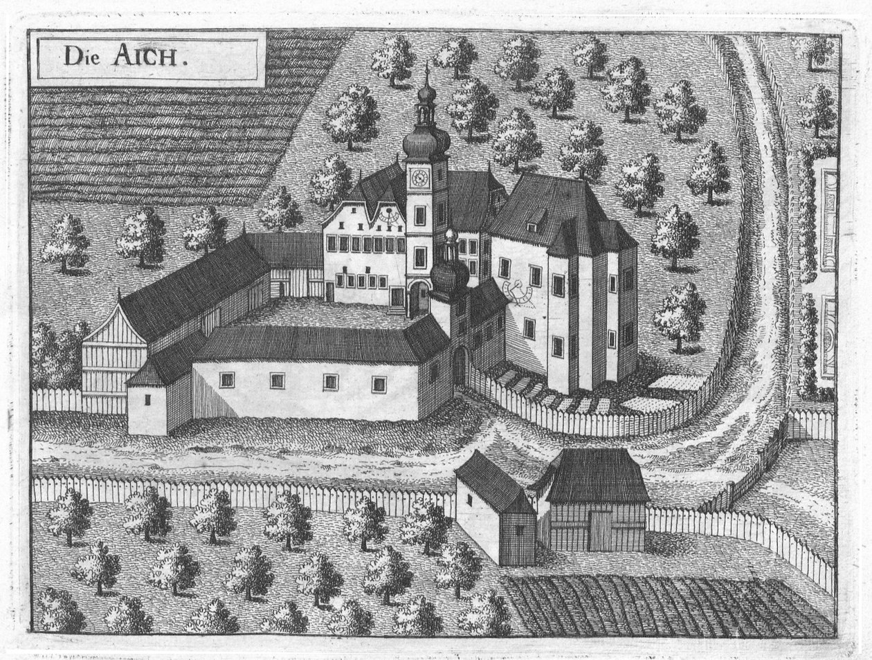 Aich vár 1674 körül alkotó: Georg Matthäus Vischer.