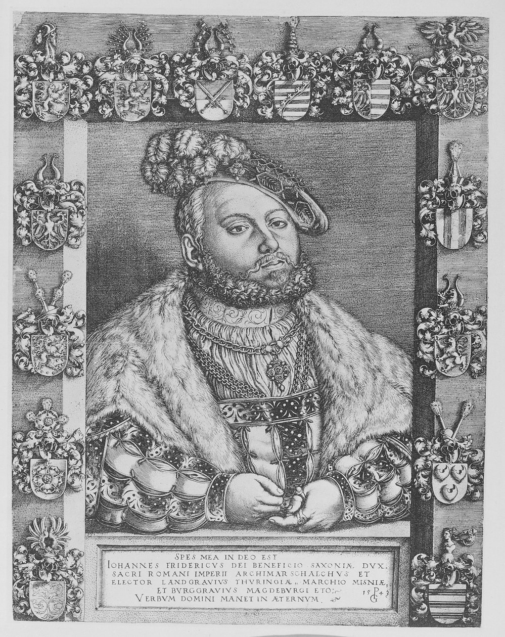 I. Johann Friedrich választófejedelem és Szászország hercege, 1543 alkotó: Georg Pencz