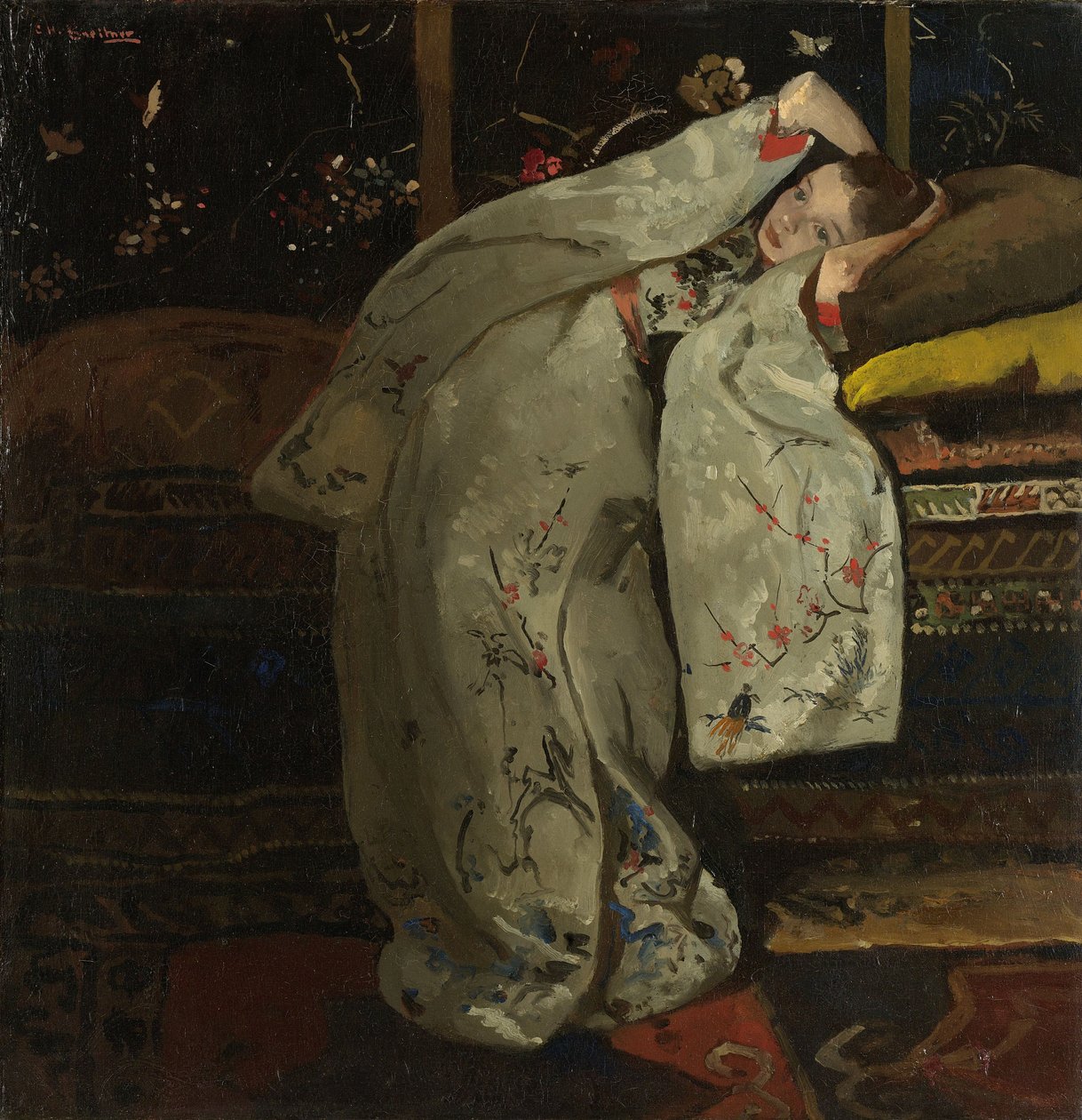 Lány fehér kimonóban alkotó: Georg Hendrik Breitner