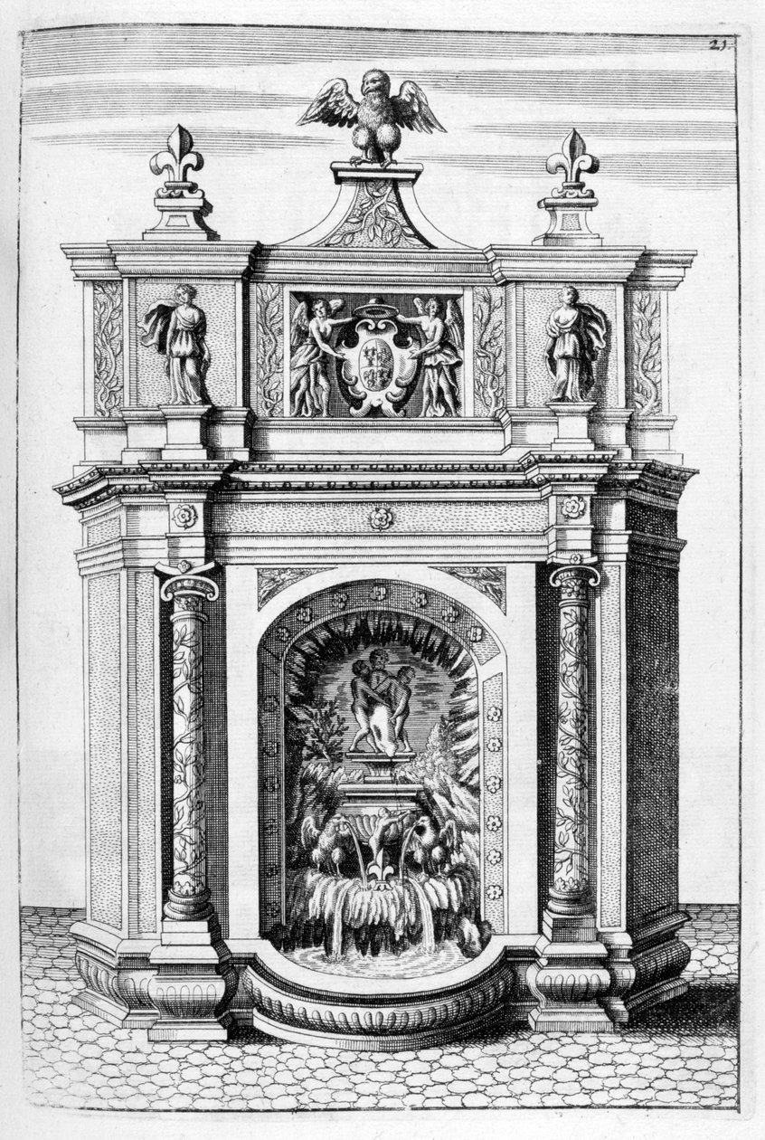 Szökőkútterv, 1664 alkotó: Georg Andreas Bockler