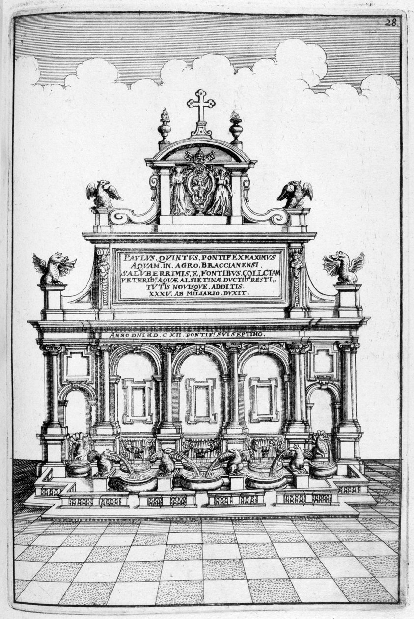 Szökőkútterv, 1664 alkotó: Georg Andreas Bockler