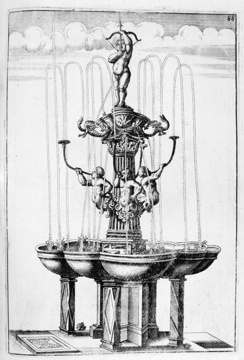 Szökőkútterv, 1664 alkotó: Georg Andreas Bockler
