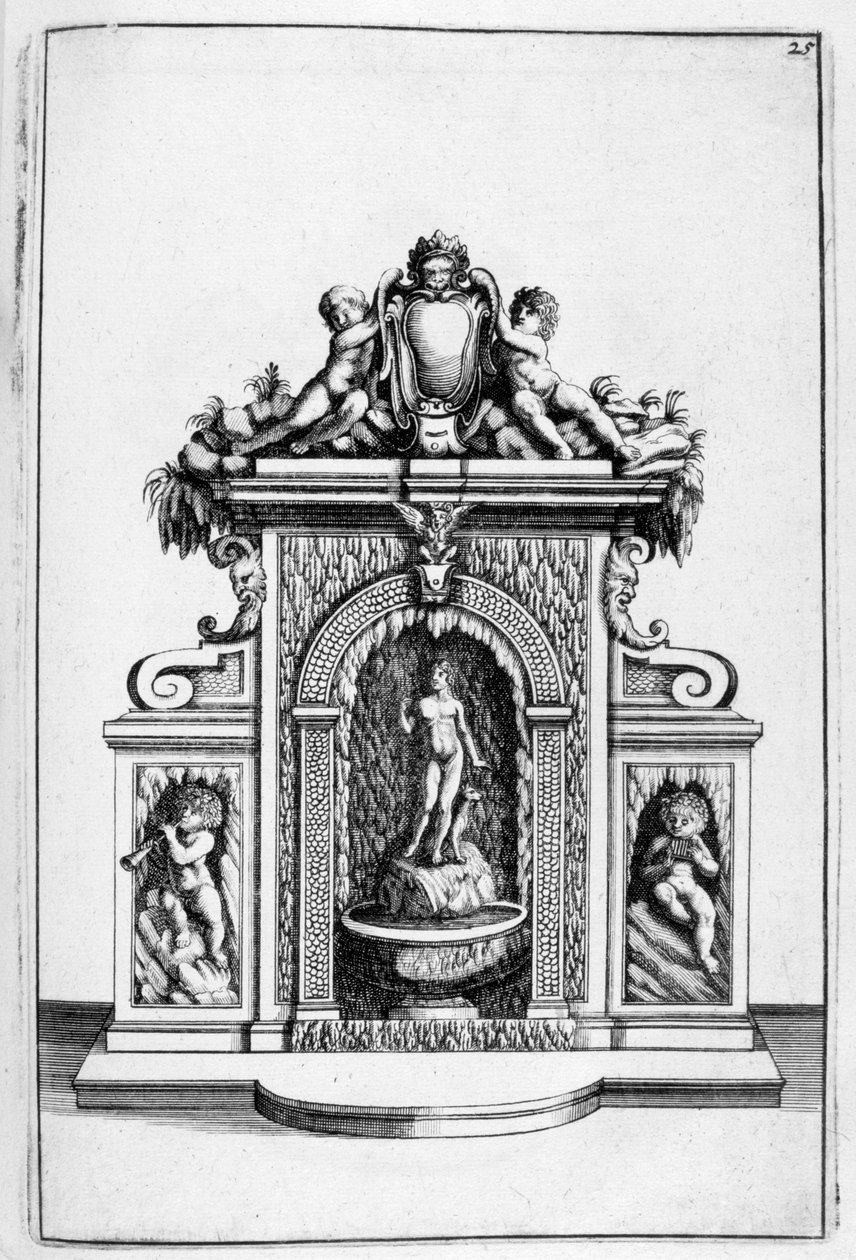 Szökőkútterv, 1664 alkotó: Georg Andreas Bockler