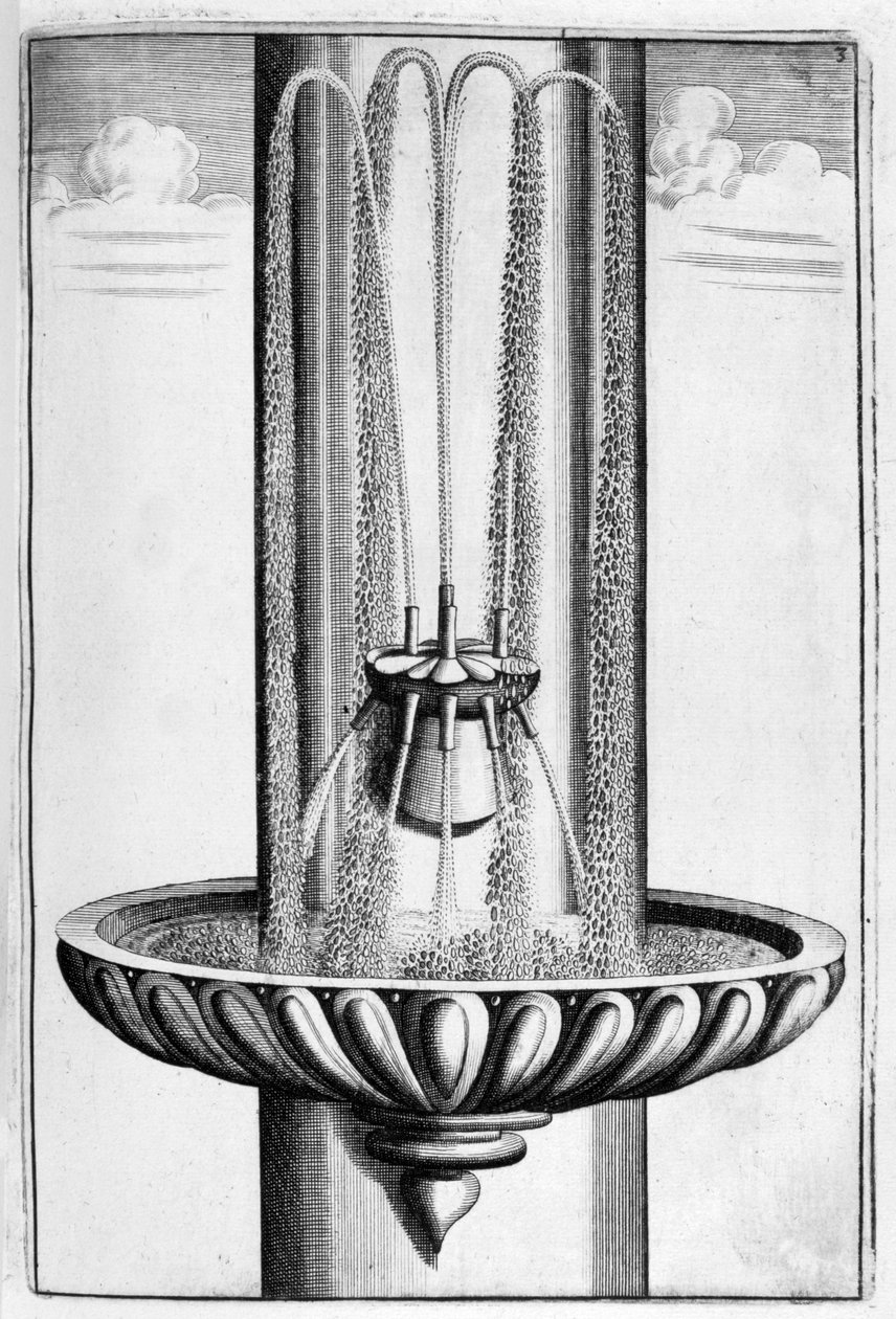 Díszítő szökőkút-terv, 1664 alkotó: Georg Andreas Bockler