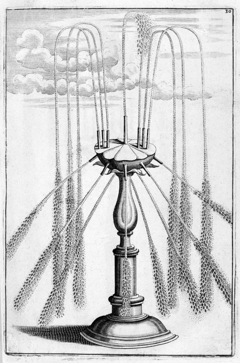 Díszítő szökőkút-terv, 1664 alkotó: Georg Andreas Bockler