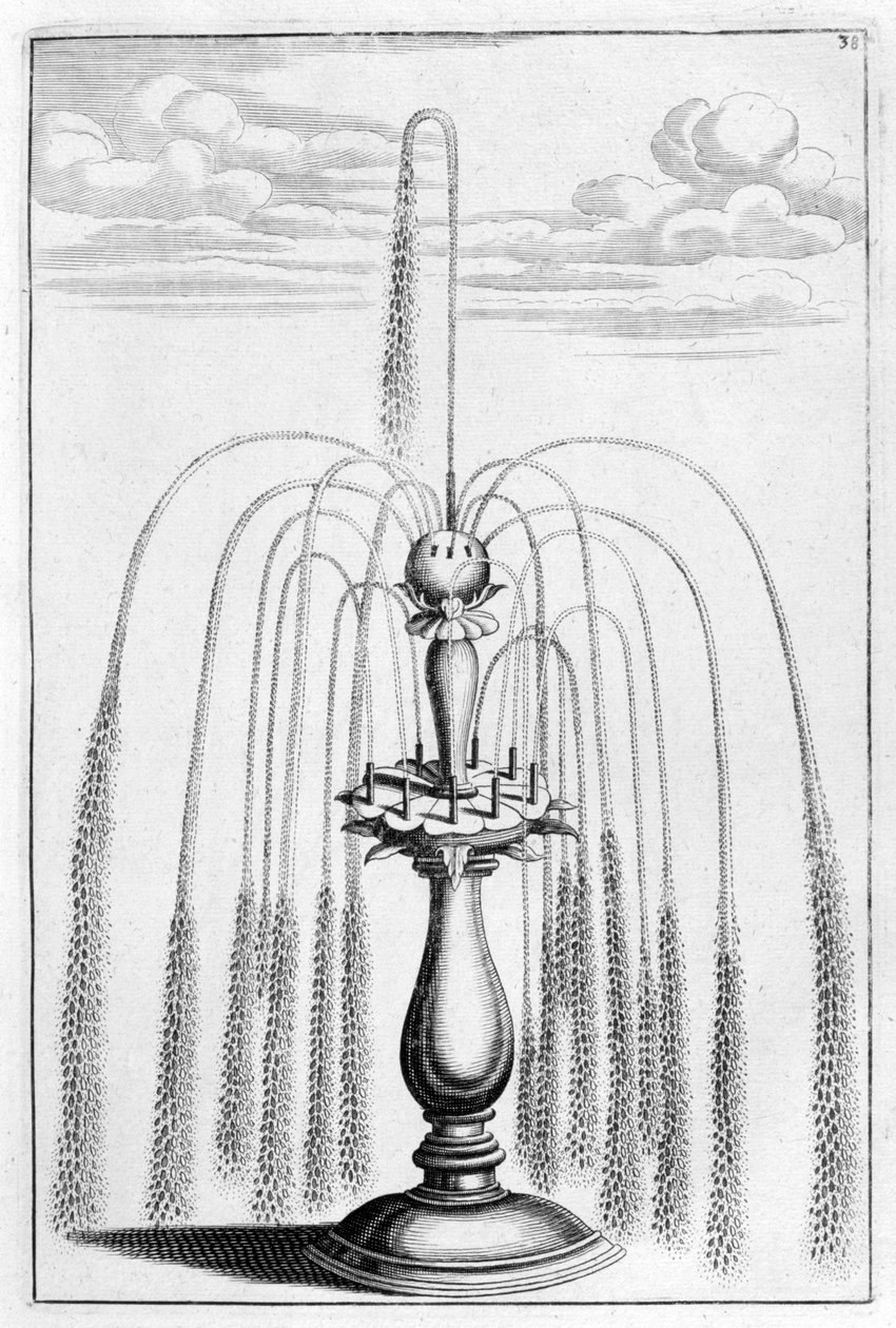 Díszítő szökőkút-terv, 1664 alkotó: Georg Andreas Bockler