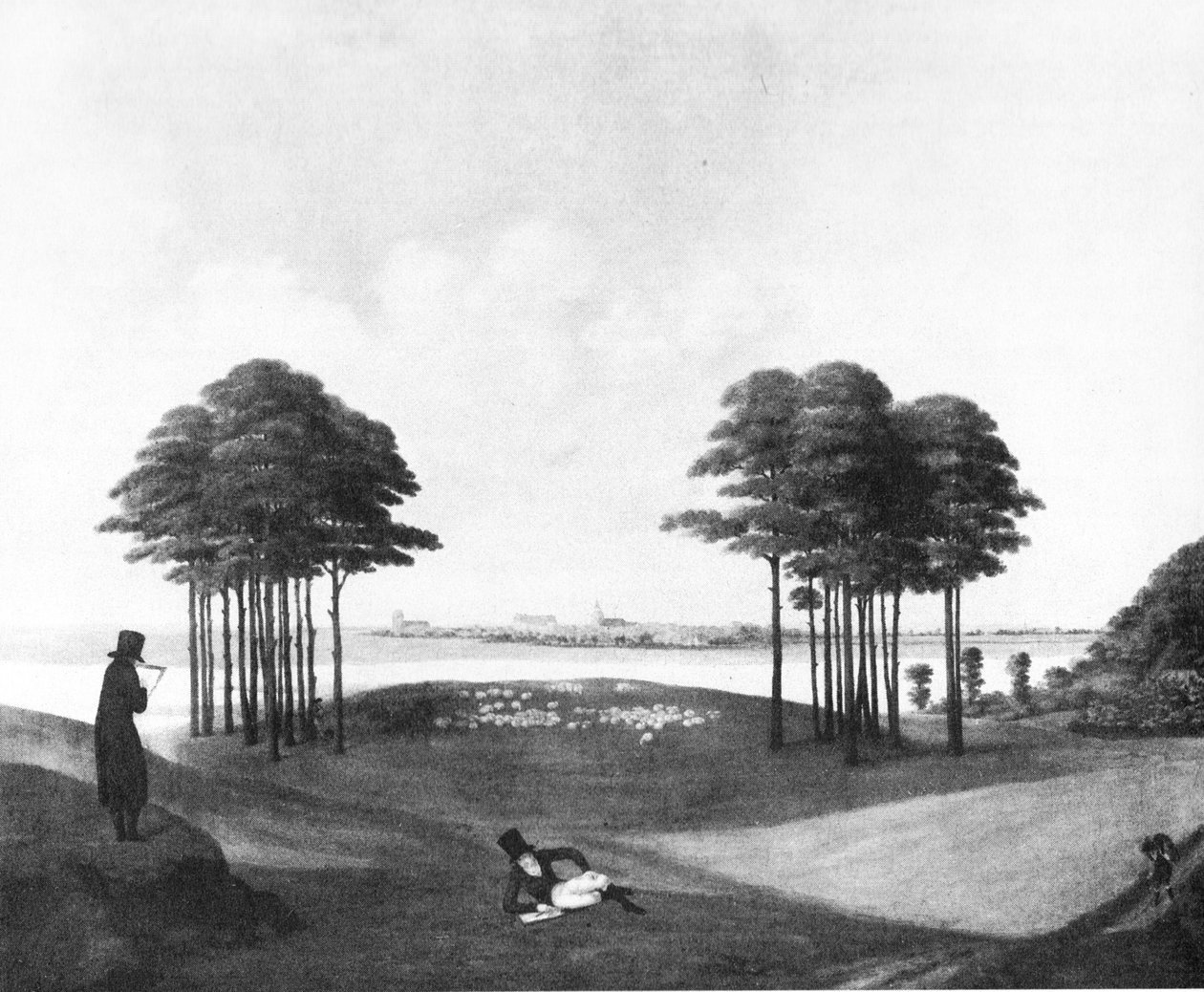 Kilátás Güstrow városára alkotó: Georg Friedrich Kersting