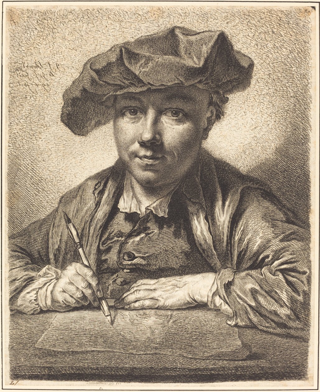 Önarckép, Rajz alkotó: Georg Friedrich Schmidt
