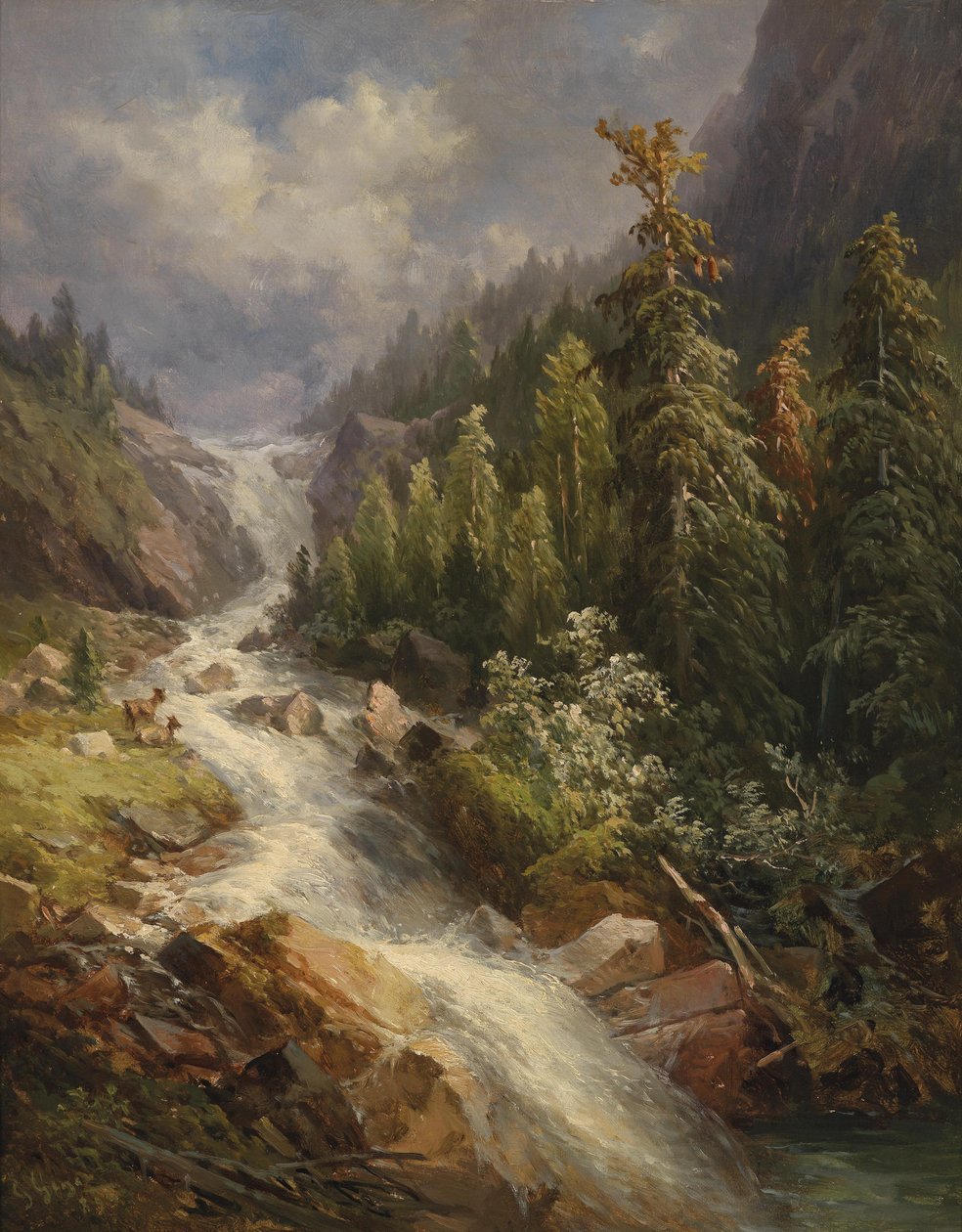 Stalbachfall am Grundlsee alkotó: Georg Geyer