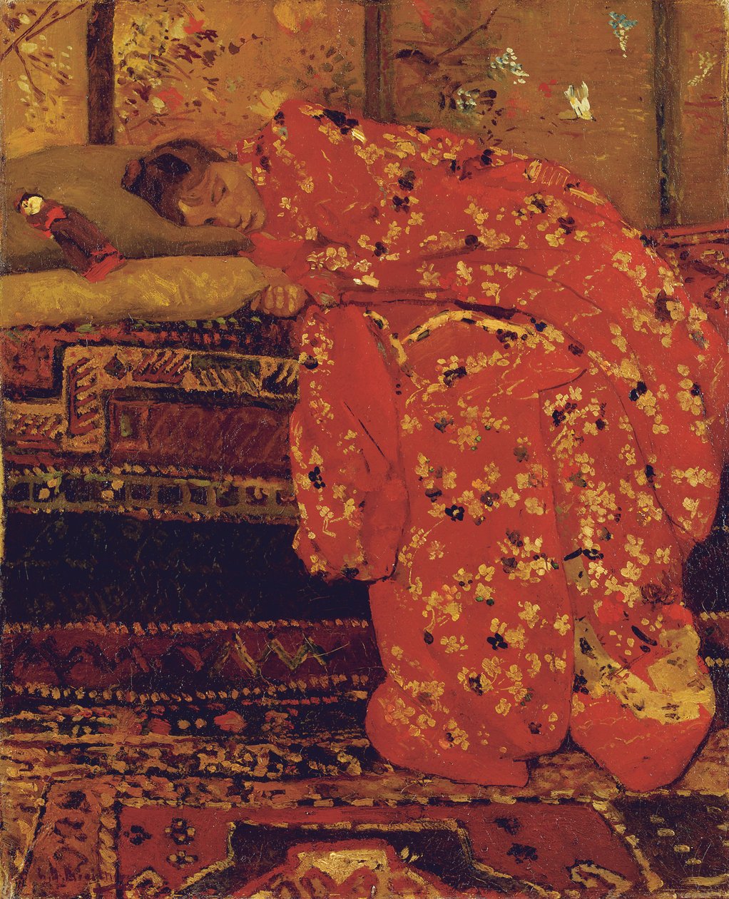 Lány piros kimonóban alkotó: Georg Hendrik Breitner