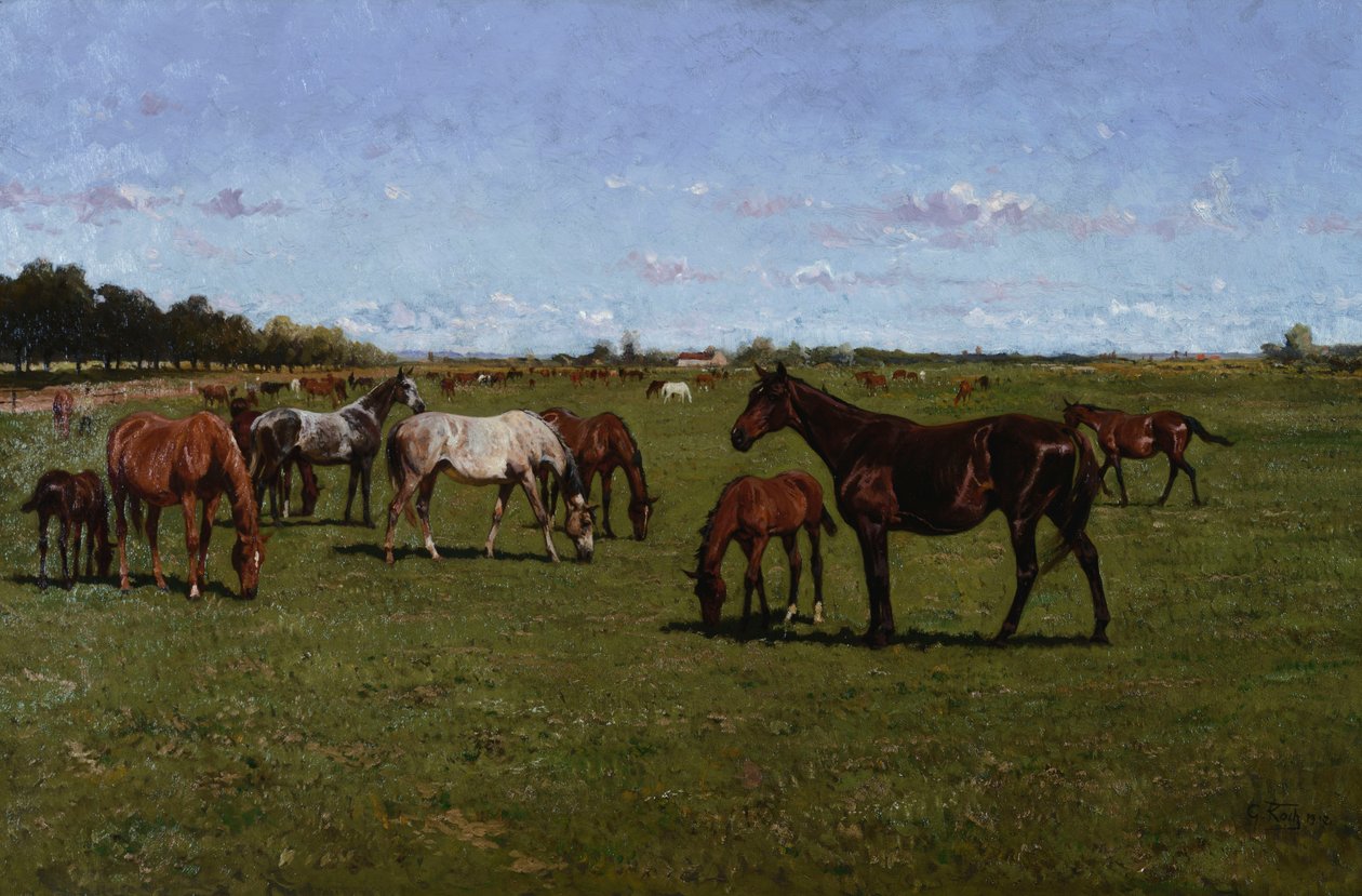 Kancák és csikók, 1917 alkotó: Georg Koch