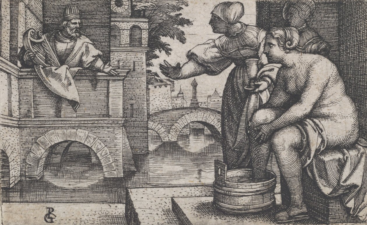Dávid és Betsabé. alkotó: Georg Pencz