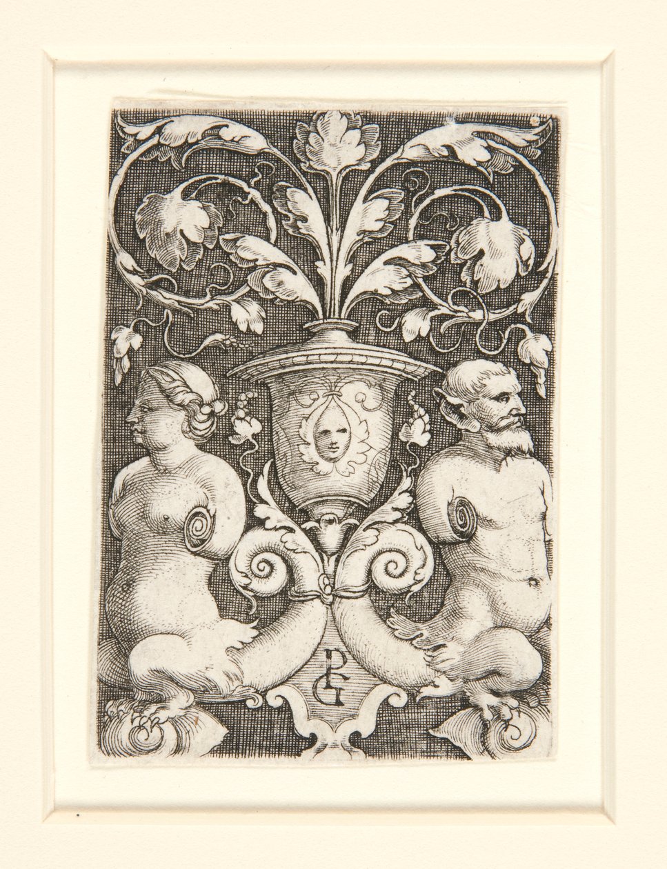 Díszítő váza két figurával alkotó: Georg Pencz