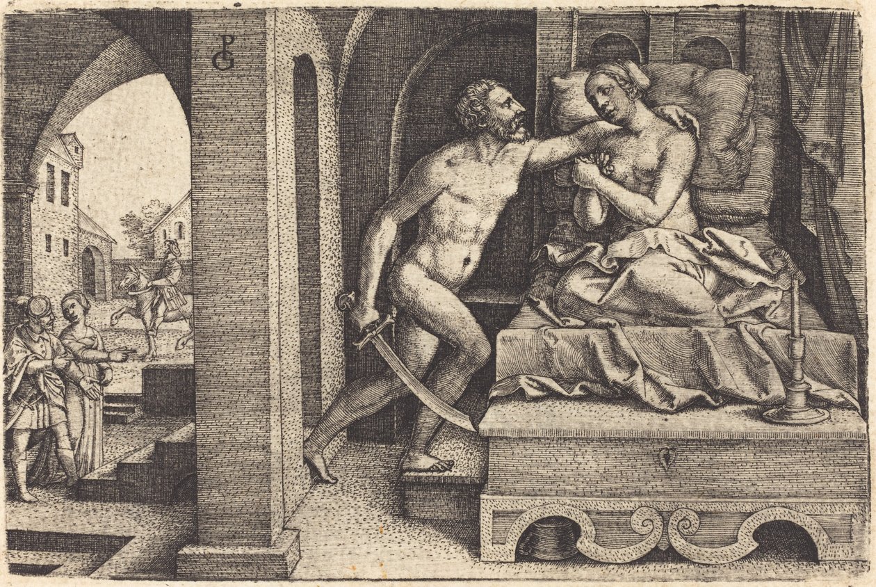 Tarquin és Lucretia alkotó: Georg Pencz