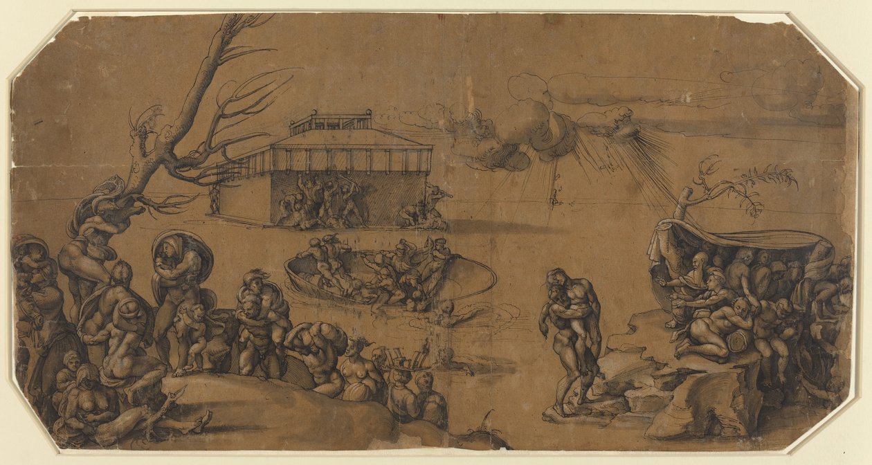 Az áradás alkotó: Georg Pencz after Michelangelo
