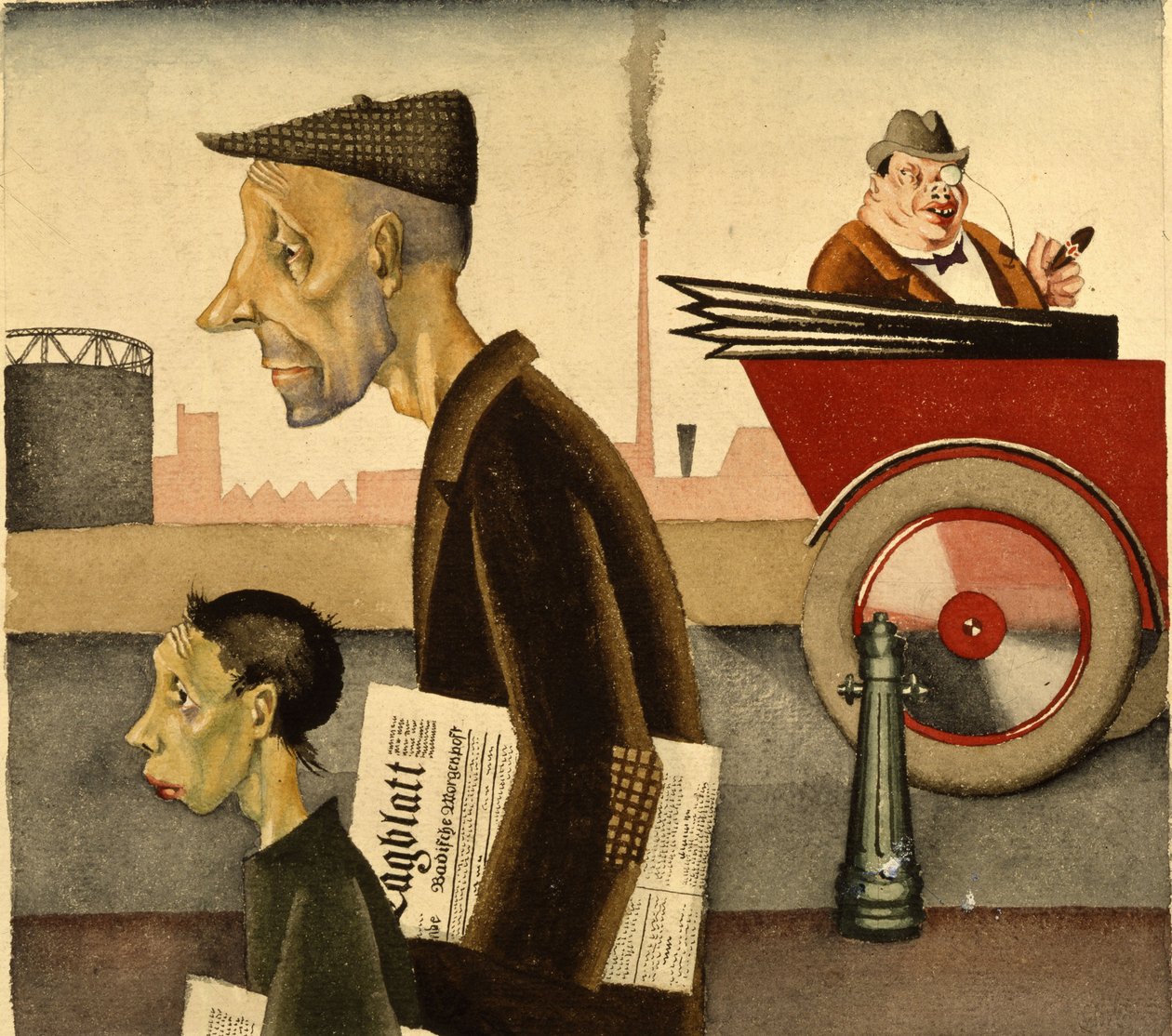 Újságemberek, 1921 alkotó: Georg Scholz