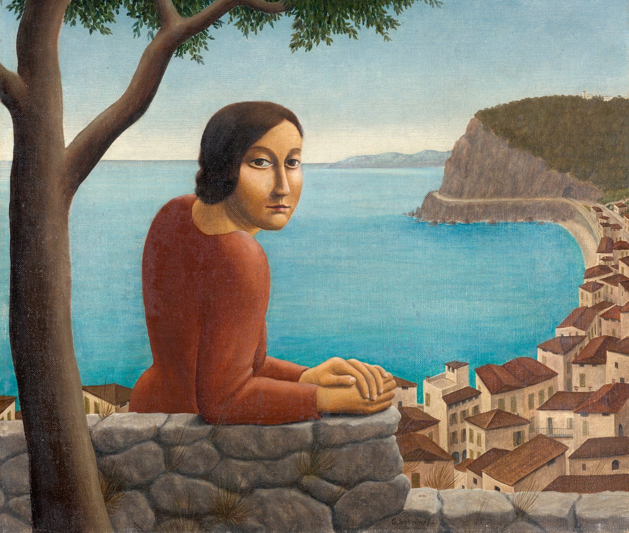 Lány a Southern Bay-ben alkotó: Georg Schrimpf