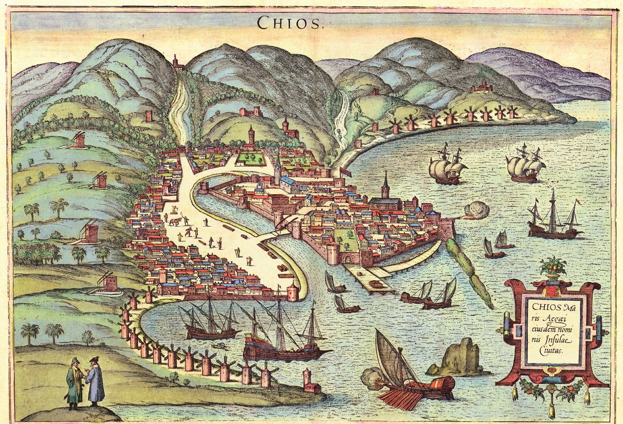 Chios, Görögország alkotó: Georg and Hogenberg Franz (1535 90) Braun