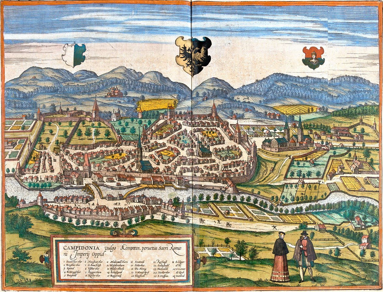 Kempten, Németország alkotó: Georg and Hogenberg Franz (1535 90) Braun