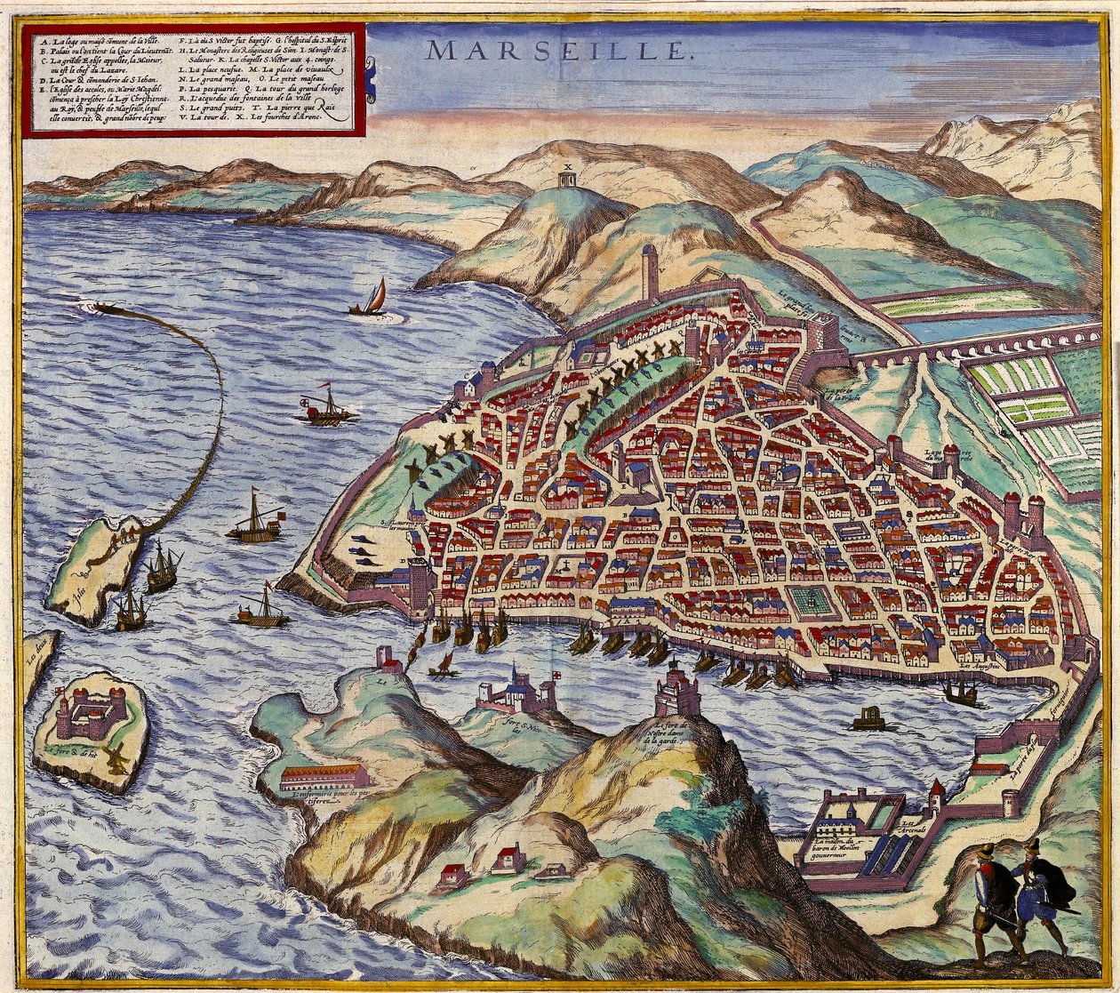 Marseille, Franciaország alkotó: Georg and Hogenberg Franz (1535 90) Braun