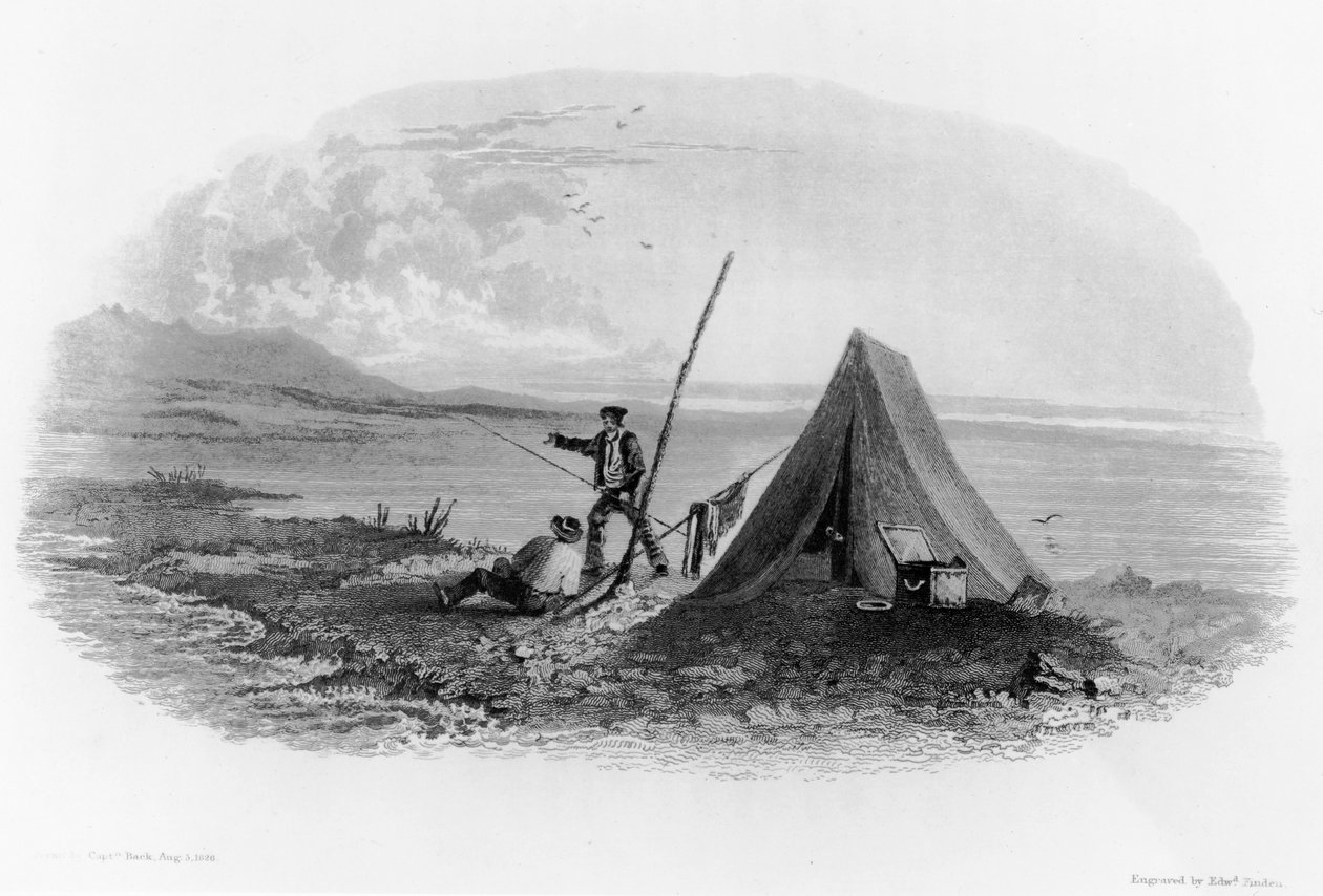 Mount Copleston a Sziklás-hegységben, 1826 alkotó: George Back