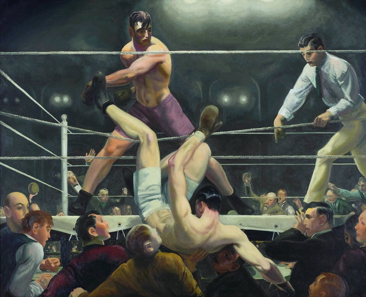 Dempsey és Firpo alkotó: George Wesley Bellows
