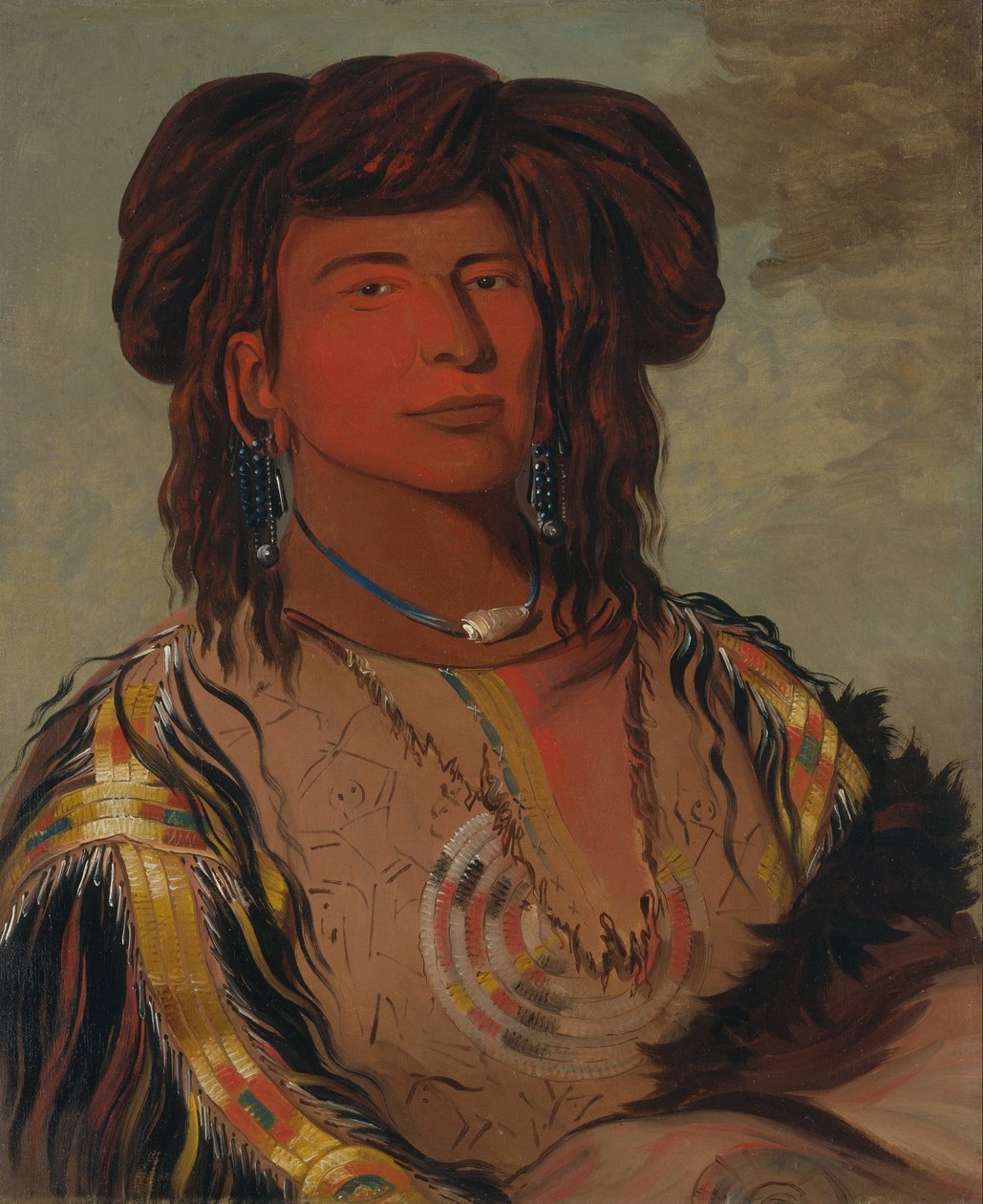 Ha-wón-je-tah, One Horn, a Miniconjou törzs főnöke alkotó: George Catlin