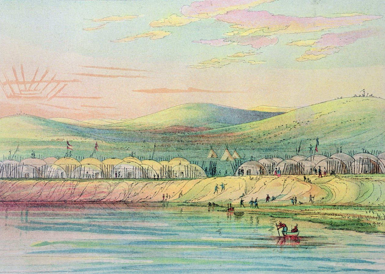 Riccaree falu alkotó: George Catlin