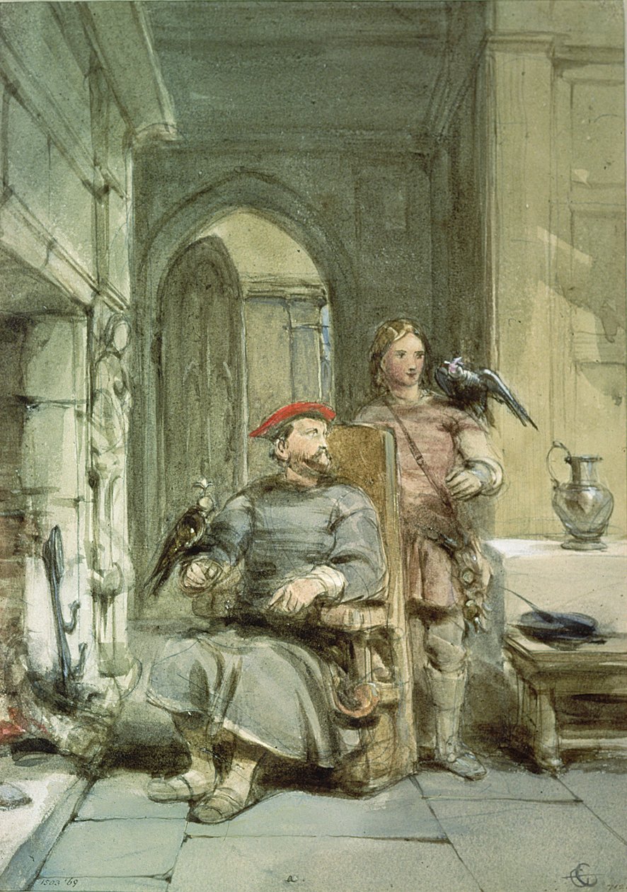 Knight és Page alkotó: George Cattermole