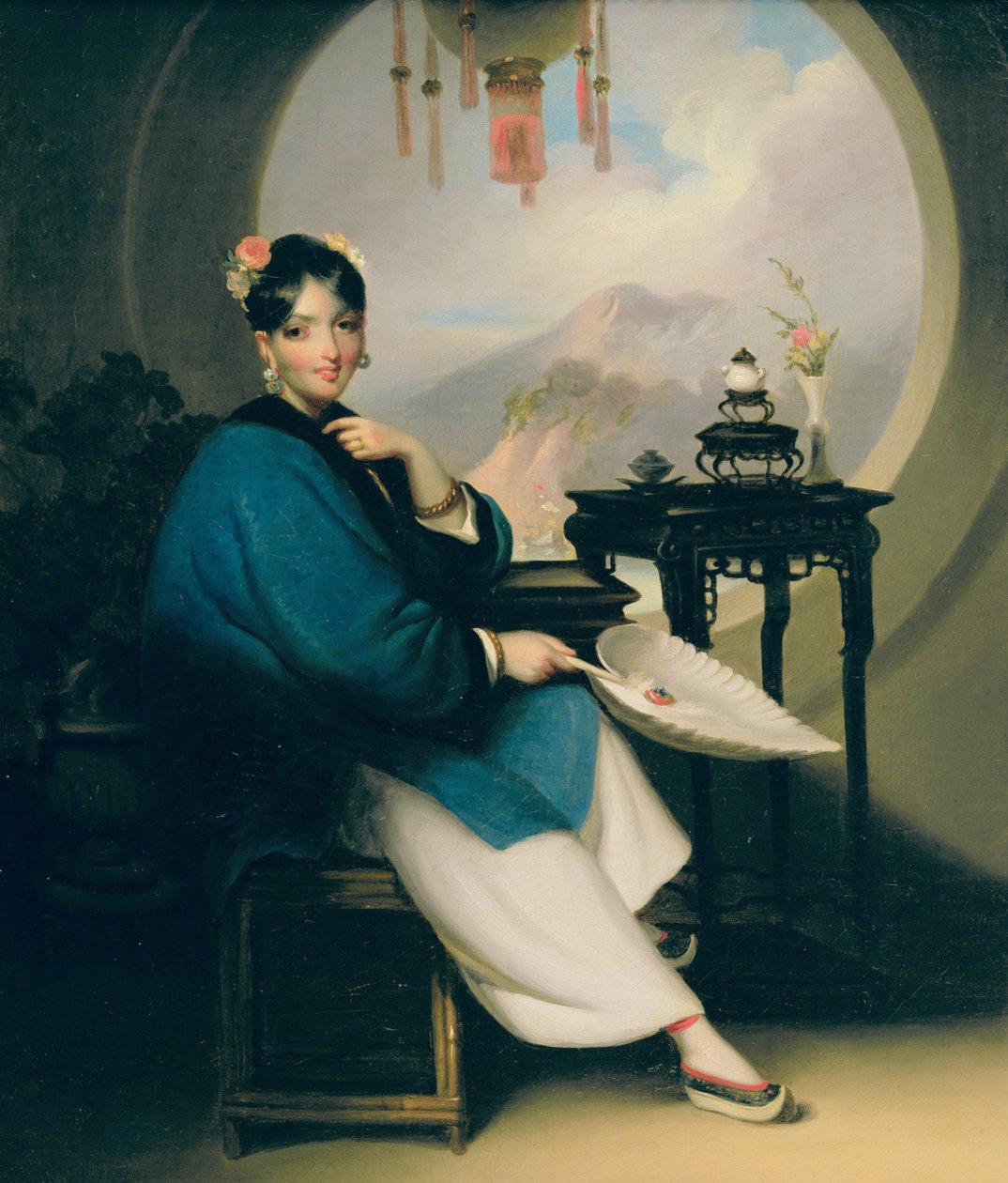 Egy gésa lány alkotó: George Chinnery