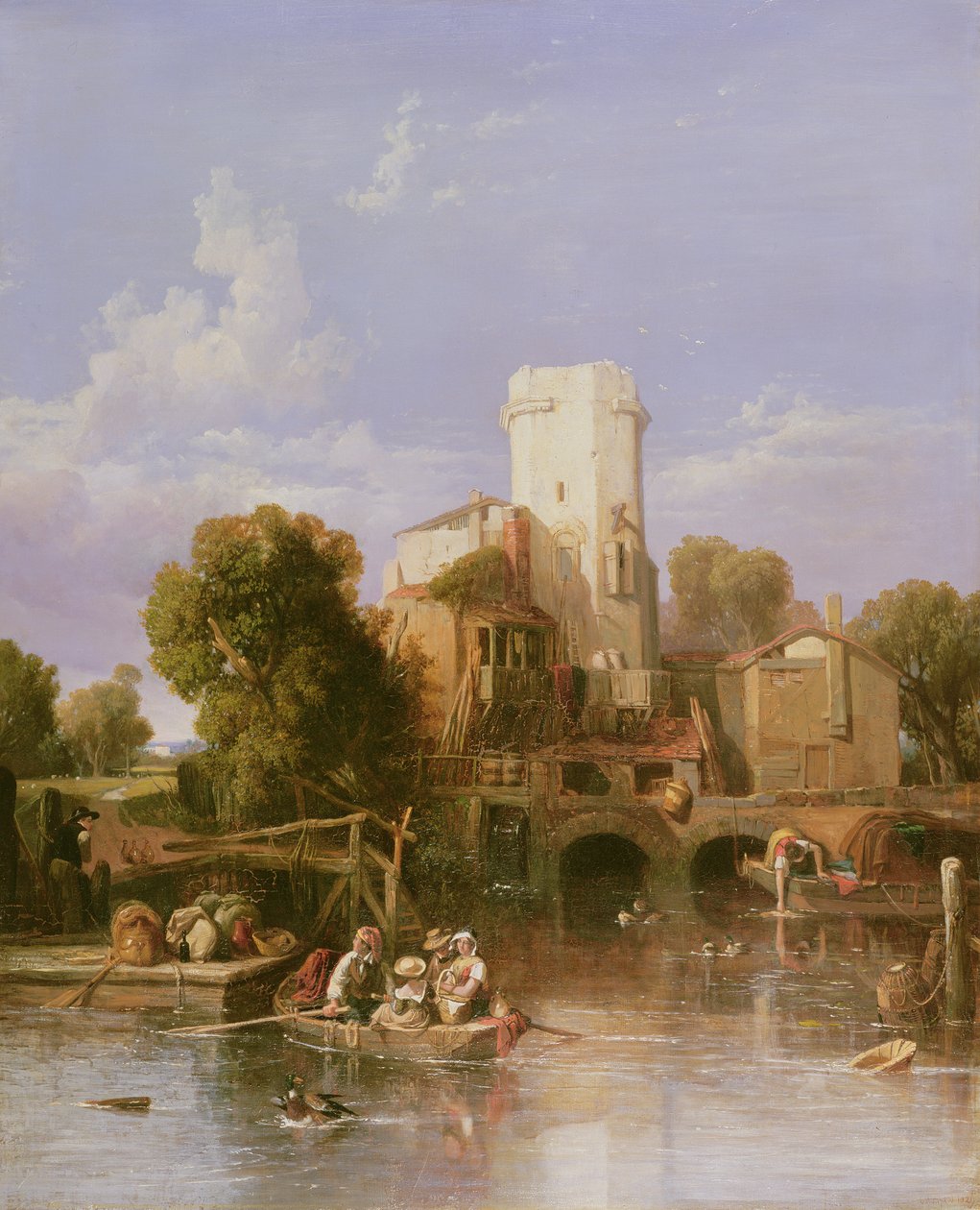 A Rajnán Köln közelében alkotó: George Clarkson Stanfield
