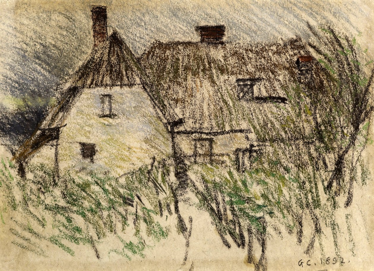 Ház Walberswick közelében, Suffolk, 1892 (kréta papíron) alkotó: George Clausen