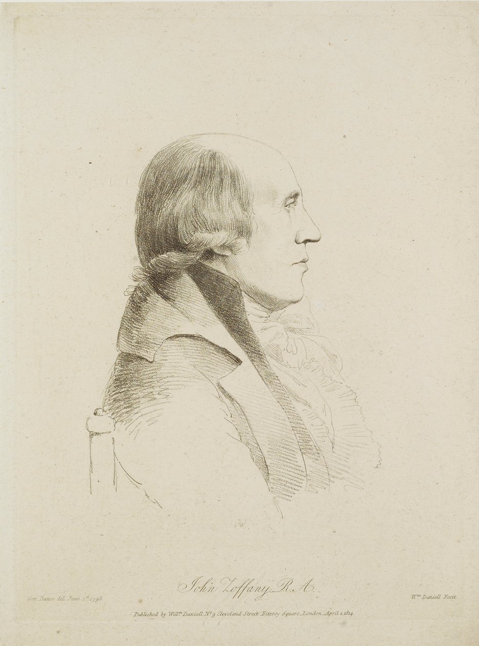 John Zoffany, vésette William Daniell (1769-1837), 1814 (lágyőrölt rézkarc) alkotó: George Dance