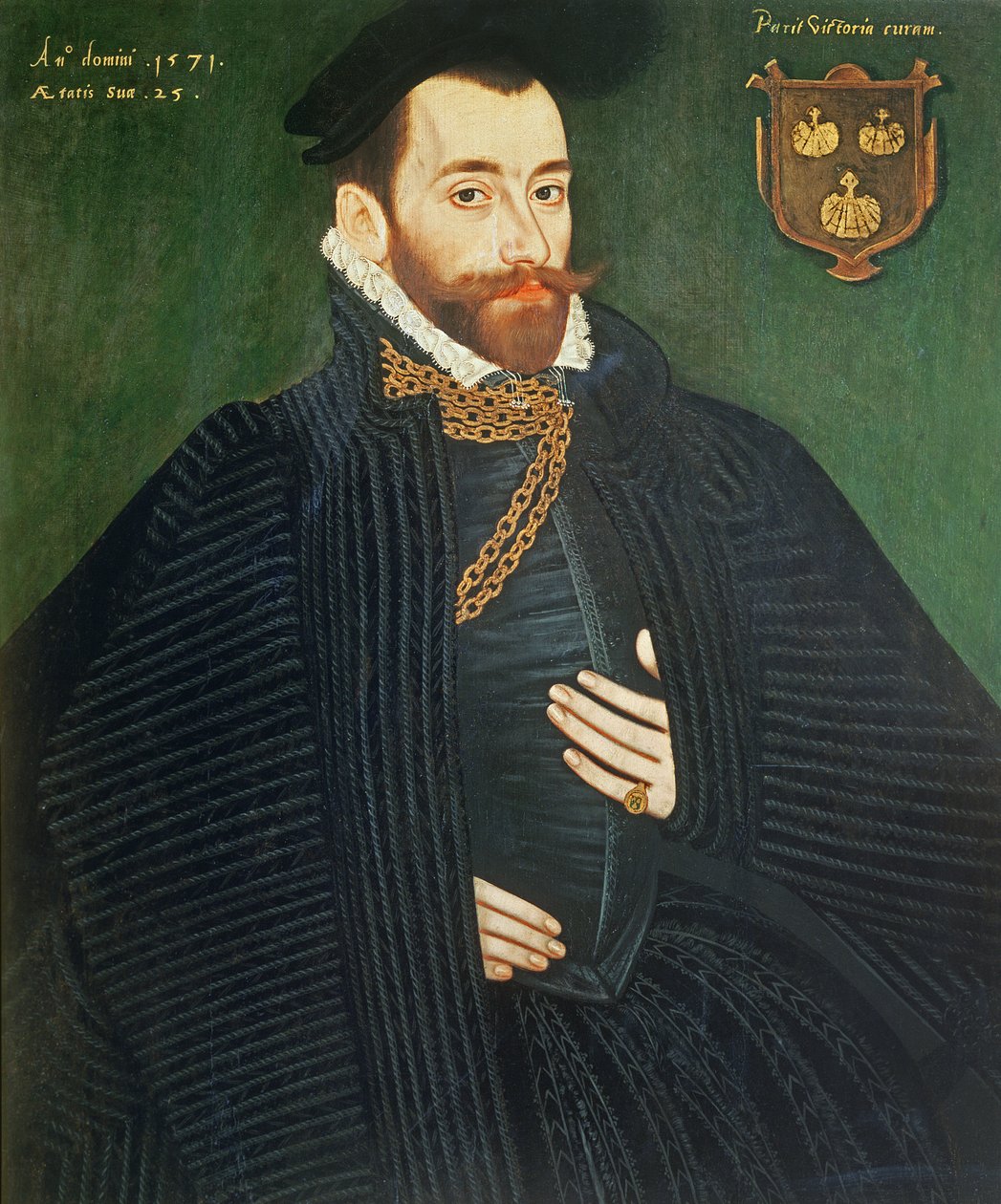 Egy úriember portréja, hagyományos nevén a Dacre család tagja, 1571 alkotó: George Gower