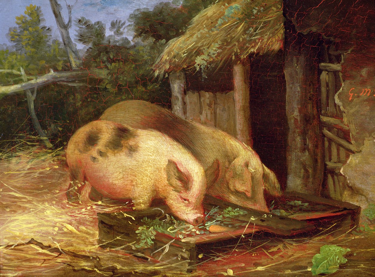 Disznók a vályúnál alkotó: George Morland