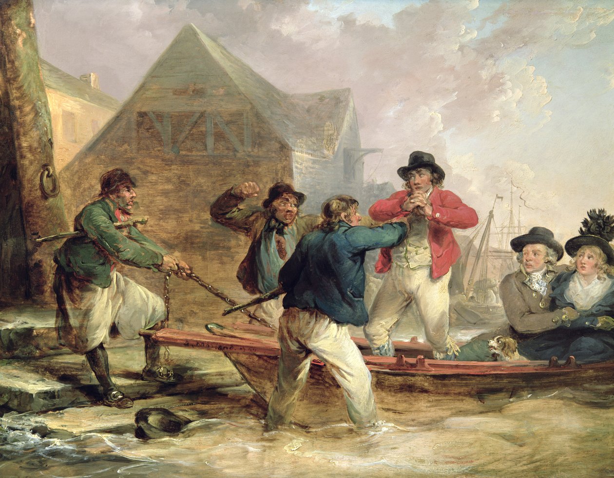 A Pressgang, 1790 alkotó: George Morland