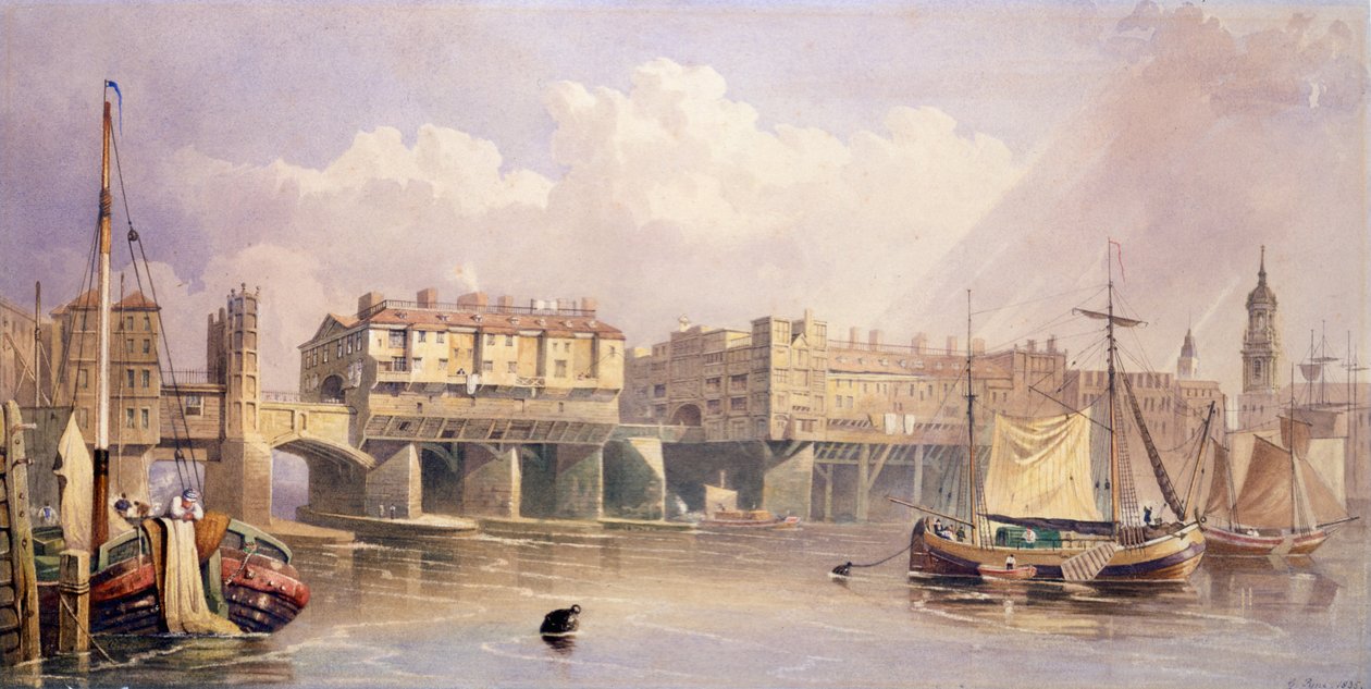 London Bridge, 1835 alkotó: George Pyne