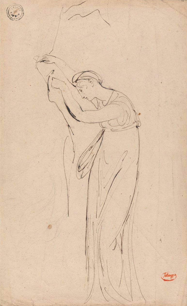 Fogságban vagy csüggedt nő- esetleg Andromache alkotó: George Romney