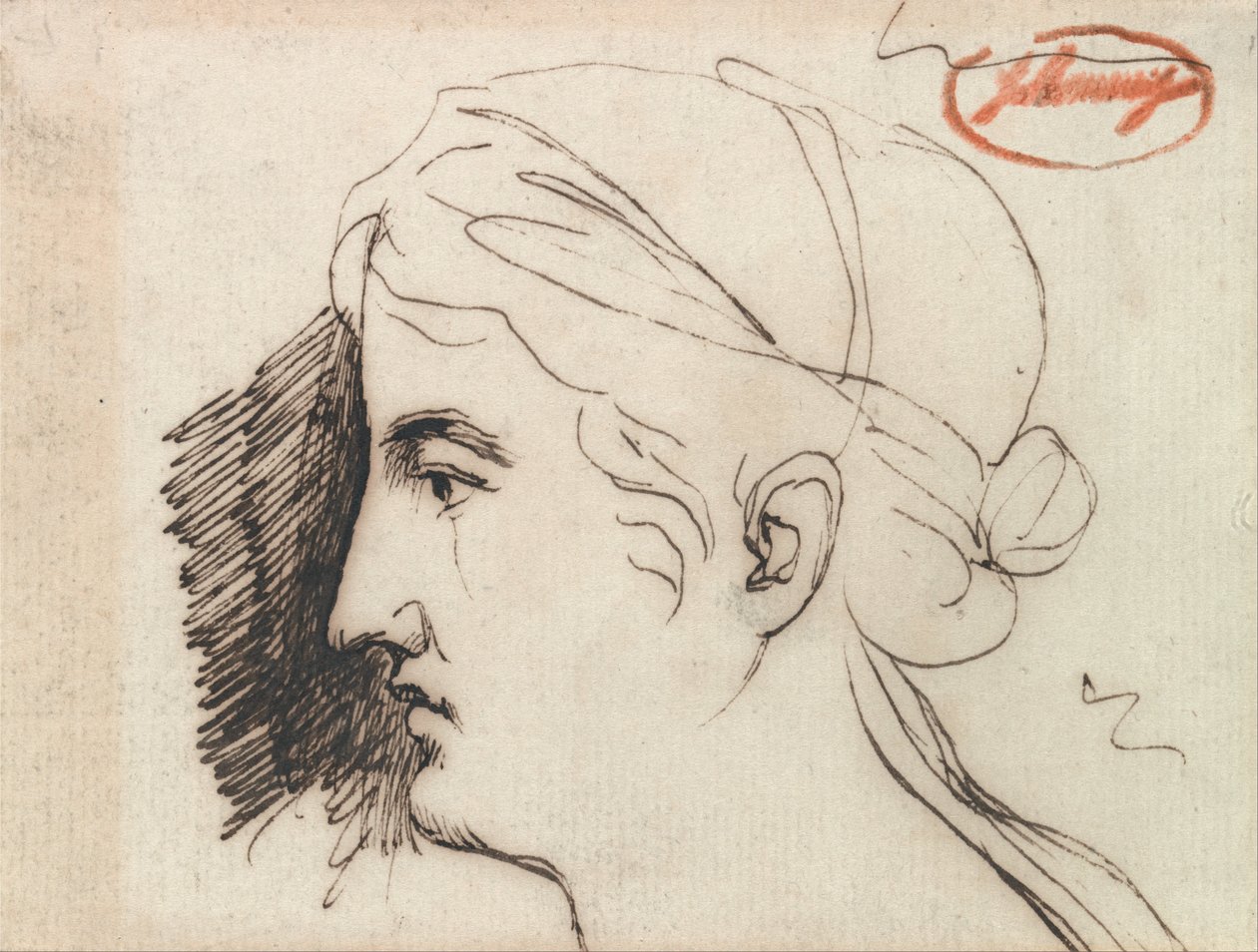 Egy nő feje alkotó: George Romney