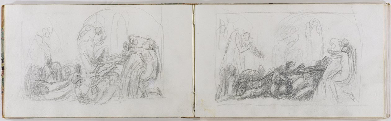 Elveszett paradicsom, 1793 körül (grafit papíron) alkotó: George Romney