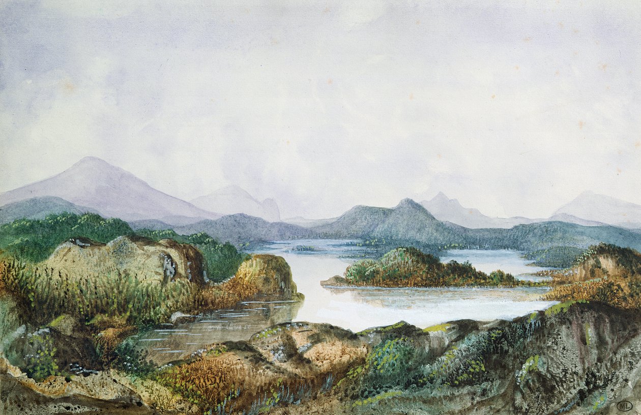 Táj egy tóval alkotó: George Sand